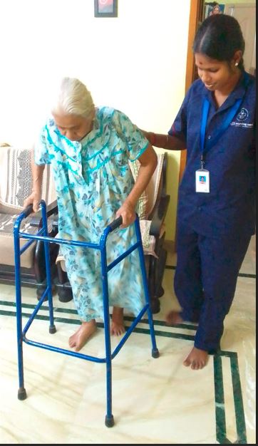 female nurse assisting